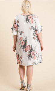 Ruffle Sleeve Floral Dress