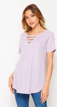 Load image into Gallery viewer, Lavender Ladder Neck Top
