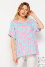 Load image into Gallery viewer, Pink and Mint Leopard Ruffle Top
