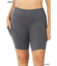 Load image into Gallery viewer, Plus Buttery Soft Biker Shorts w/ Pockets
