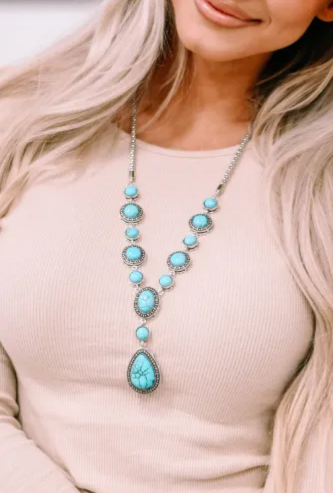 Turquoise Crackle Necklace