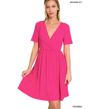 Load image into Gallery viewer, Fuchsia Wrap Dress
