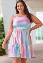 Load image into Gallery viewer, Striped Tiered Dress
