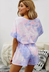 Multicolor Tie Dye Lounge Set