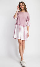 Load image into Gallery viewer, Mauve Puff Sleeve Dress
