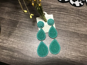 Three Tier Seed Bead Earrings