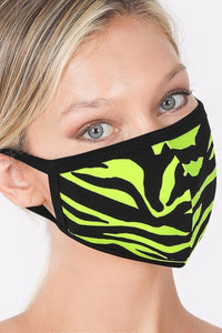 Green Zebra Stripe Mask