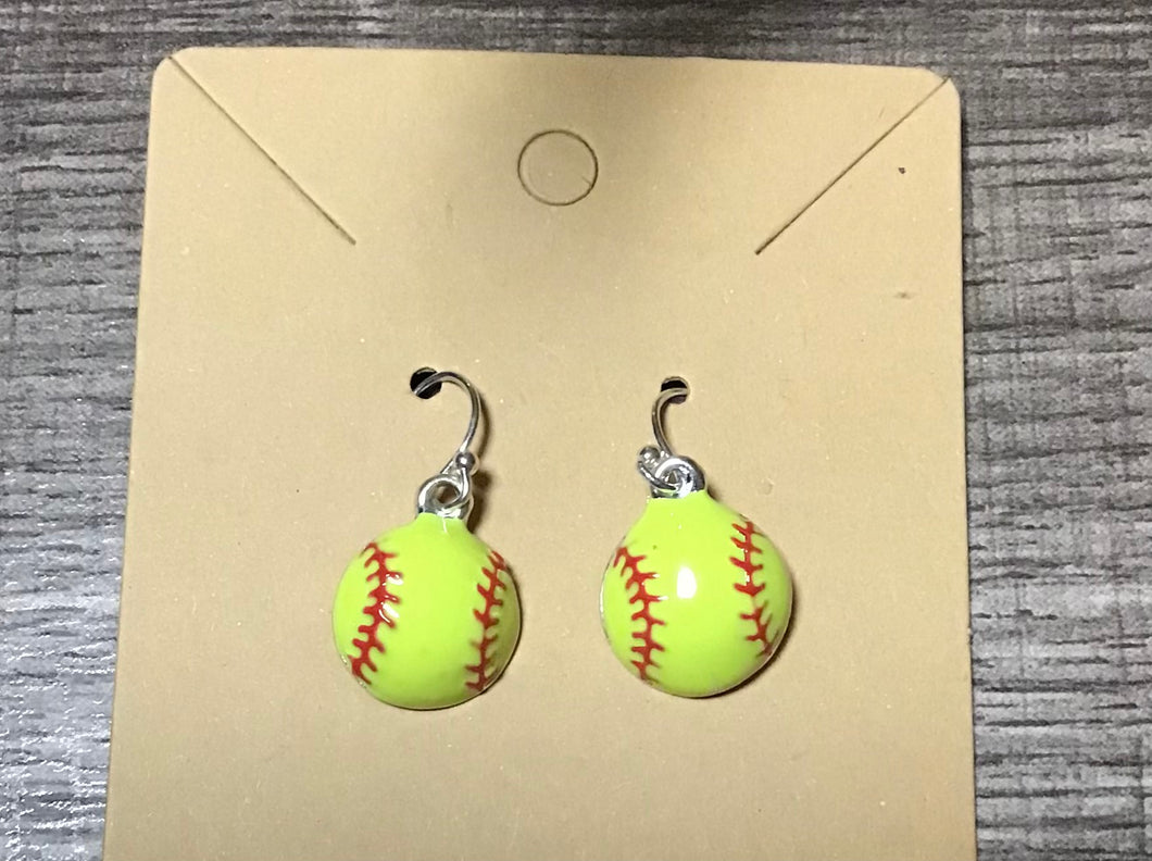 Softball hook earrings