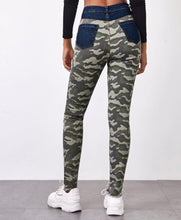 Load image into Gallery viewer, Camo Distressed Jeans
