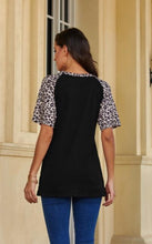 Load image into Gallery viewer, Leopard Print Sleeve VNeck Top
