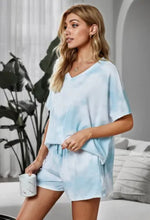 Load image into Gallery viewer, Sky Blue Tie Dye Lounge Set
