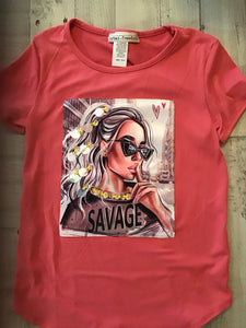 Savage Girl Top - Pink