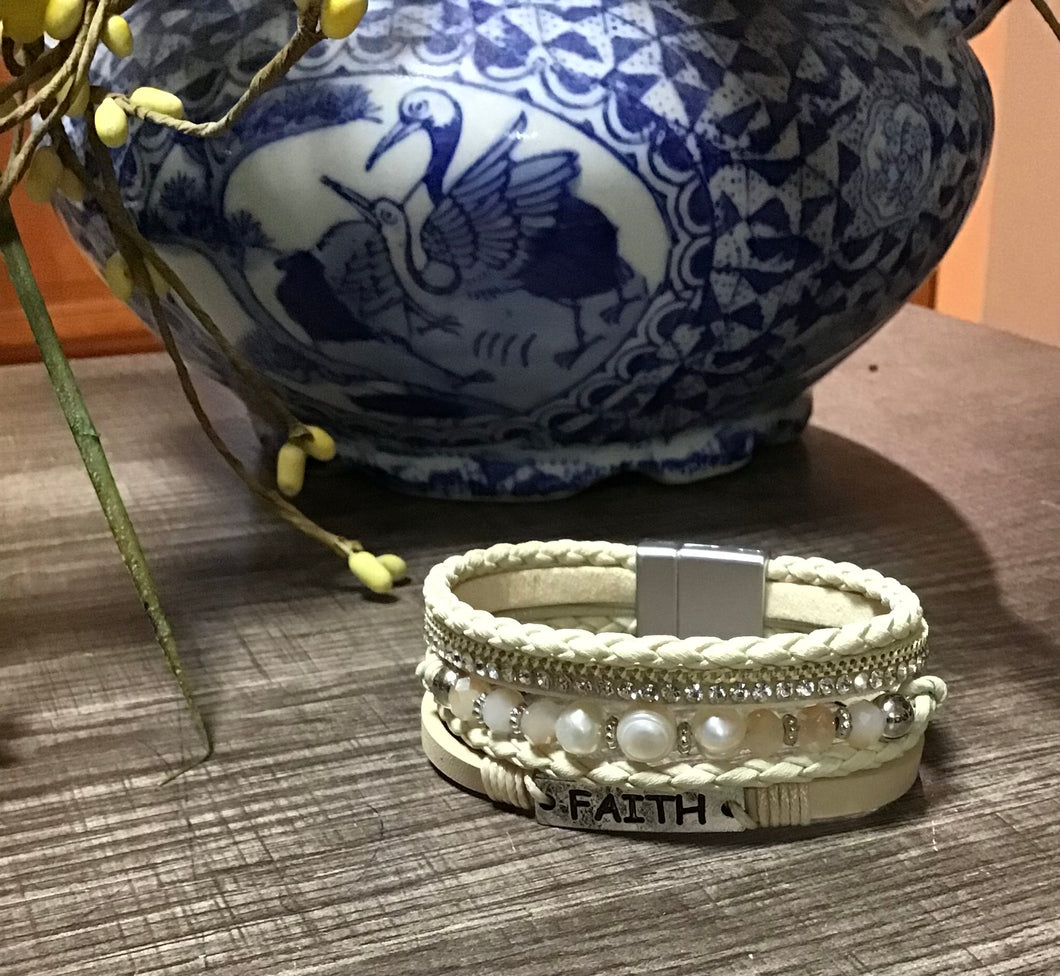 Ivory Faith Wrap Bracelet