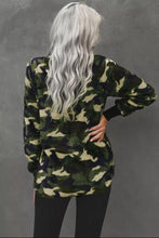 Load image into Gallery viewer, Camo Accent Fleece Pullover Sweater
