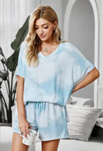 Load image into Gallery viewer, Sky Blue Tie Dye Lounge Set
