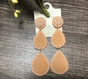 Three Tier Seed Bead Earrings