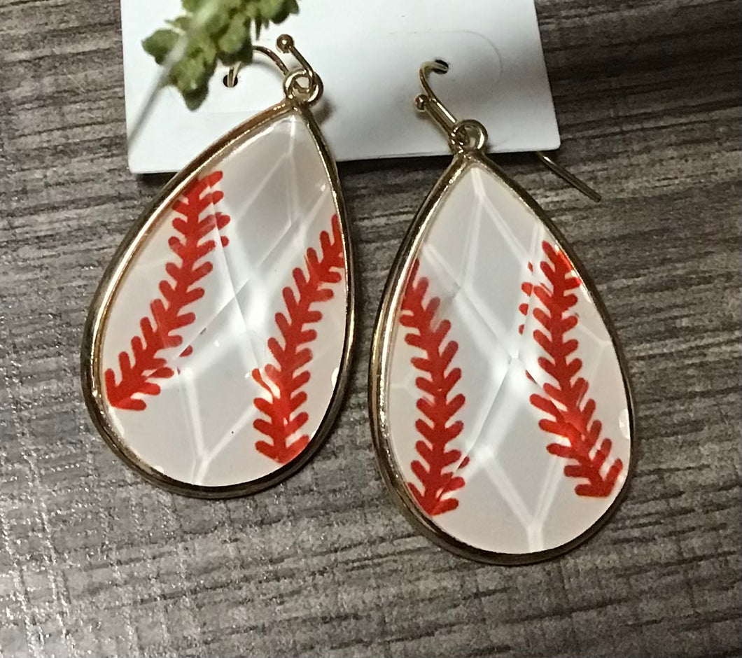 Baseball earrings