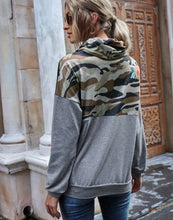 Load image into Gallery viewer, Camo &amp; Grey Hoodie
