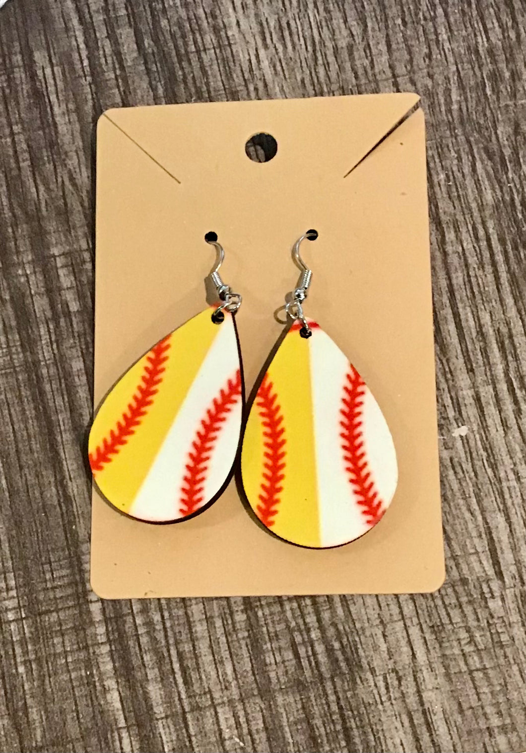 Baseball & Softball Teardrop Earrings