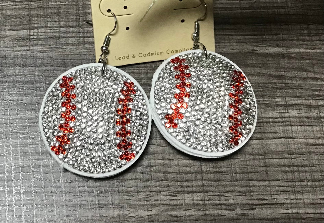 Baseball Sparkle Earrings