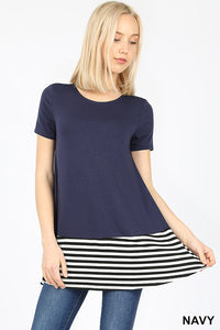 Stripe Contrast Top