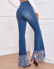 Load image into Gallery viewer, Fringe Hem Jeans
