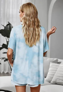 Sky Blue Tie Dye Lounge Set