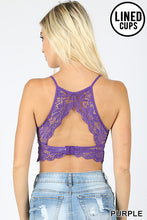 Load image into Gallery viewer, Dark Purple Lace Bralette
